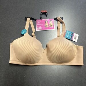 Vanity Fair Womens Bra Size 42C Cups Tan Wireless Adjustable Bra New
